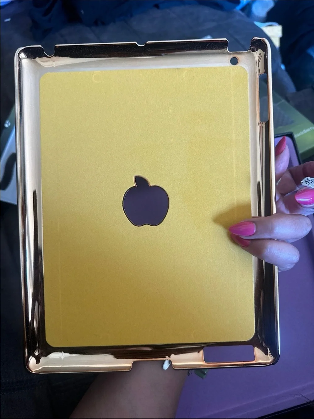 Luxury White Tablet Case with Gold Accents